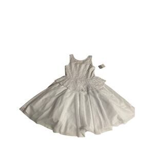 NWT Pippa & Julie White Lace Tulle Flower Girl Communion Dress Girls Sz 14